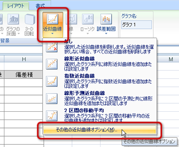 近似曲線オプション