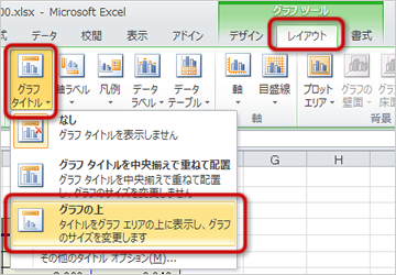 「グラフタイトル」ボタン