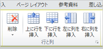 行・列の挿入