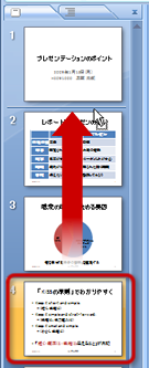 スライドの移動