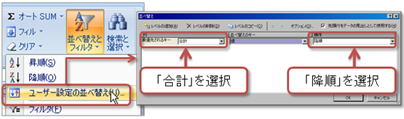 並び替え