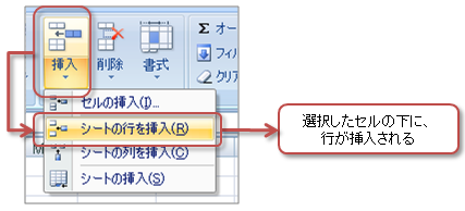 行の挿入