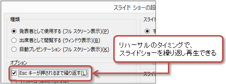 スライドショーの設定